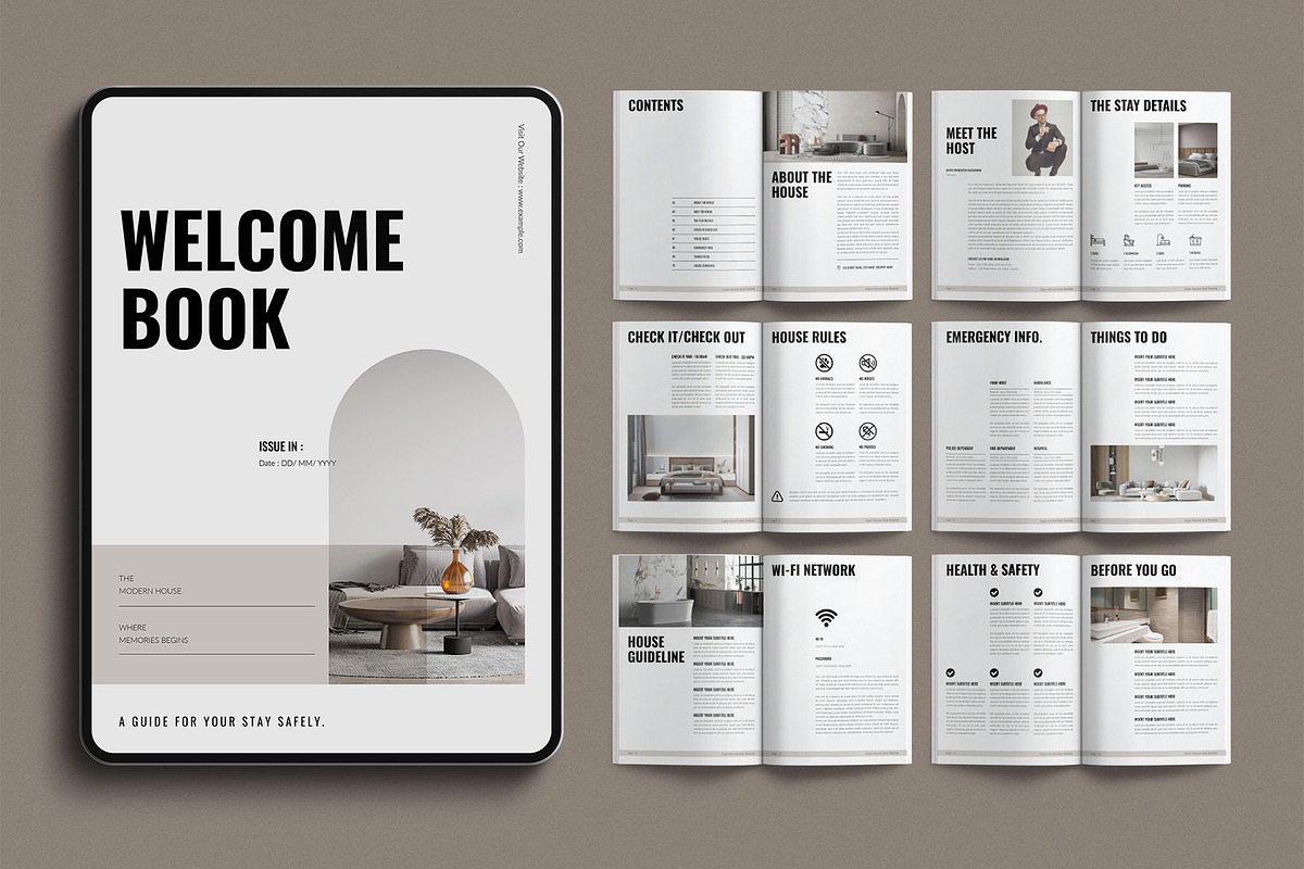 Digital Welcome Book Template, a Brochure Template by E-Type (Photo 1 of 7)