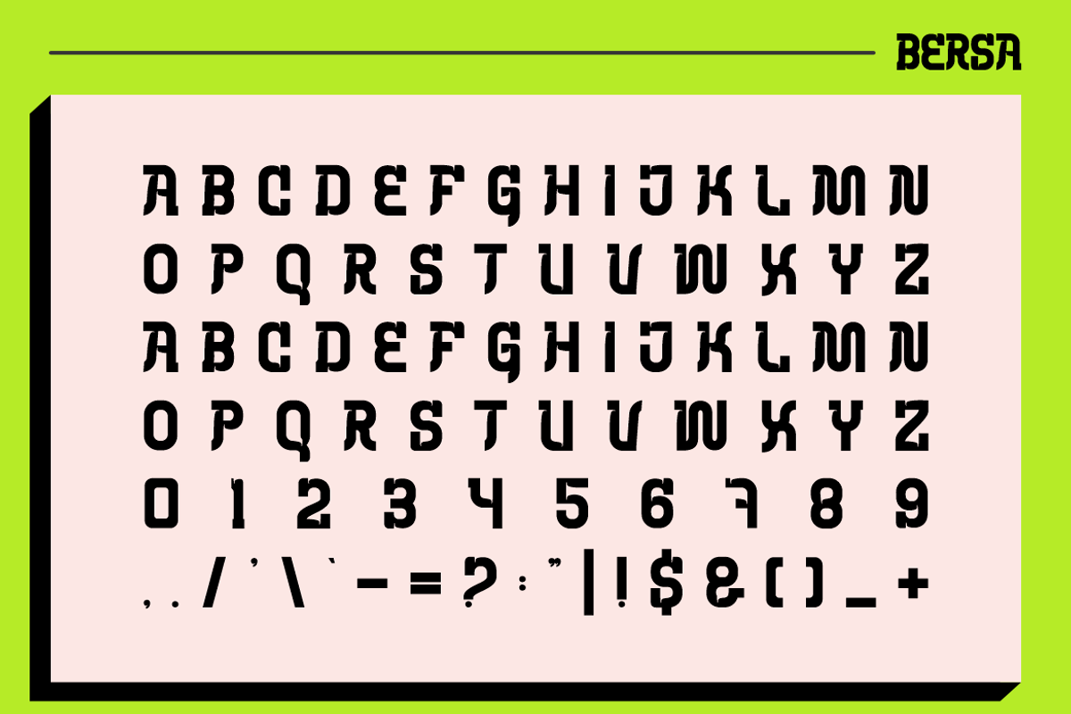 Bersa - Varsity Font, a Slab Serif Font by Iqsiart Studio (Photo 3 of 6)