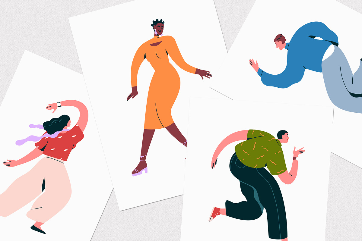 Happy people dancing at party set, a Person Illustration by Good Studio (Photo 5 of 5)