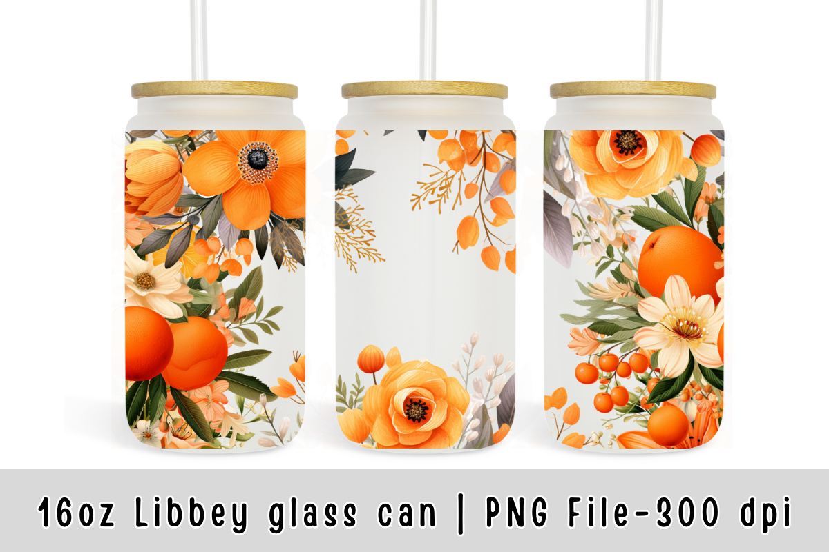 16 oz Libbey Glass Can Flowers, a Graphic by SindyPrintDesign (Photo 7 of 9)