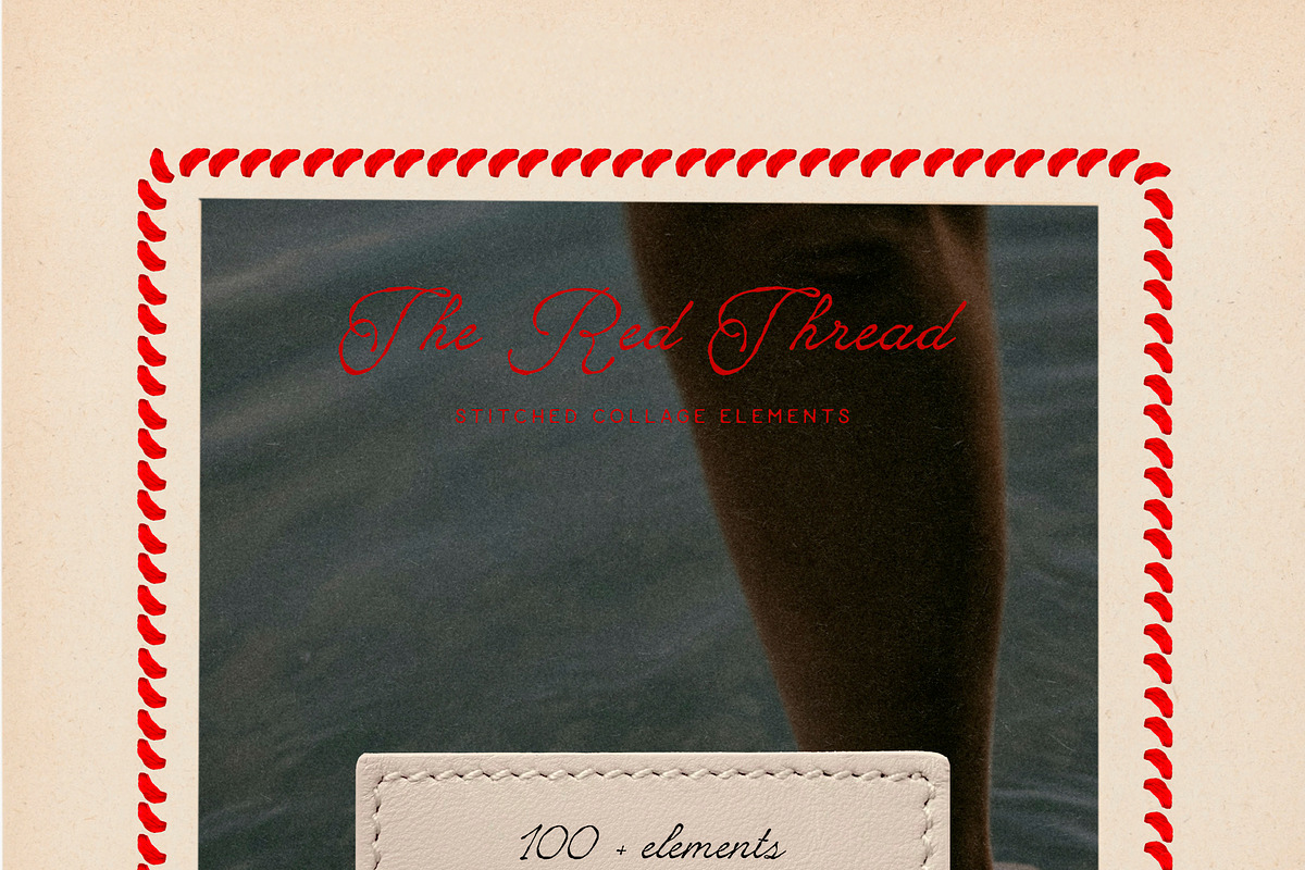 The Red Thread: Stitched Collage