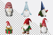 Christmas Festive Gnomes Clipart Bun, an Illustration by SVGArt (Thumbnail 8 of 8)