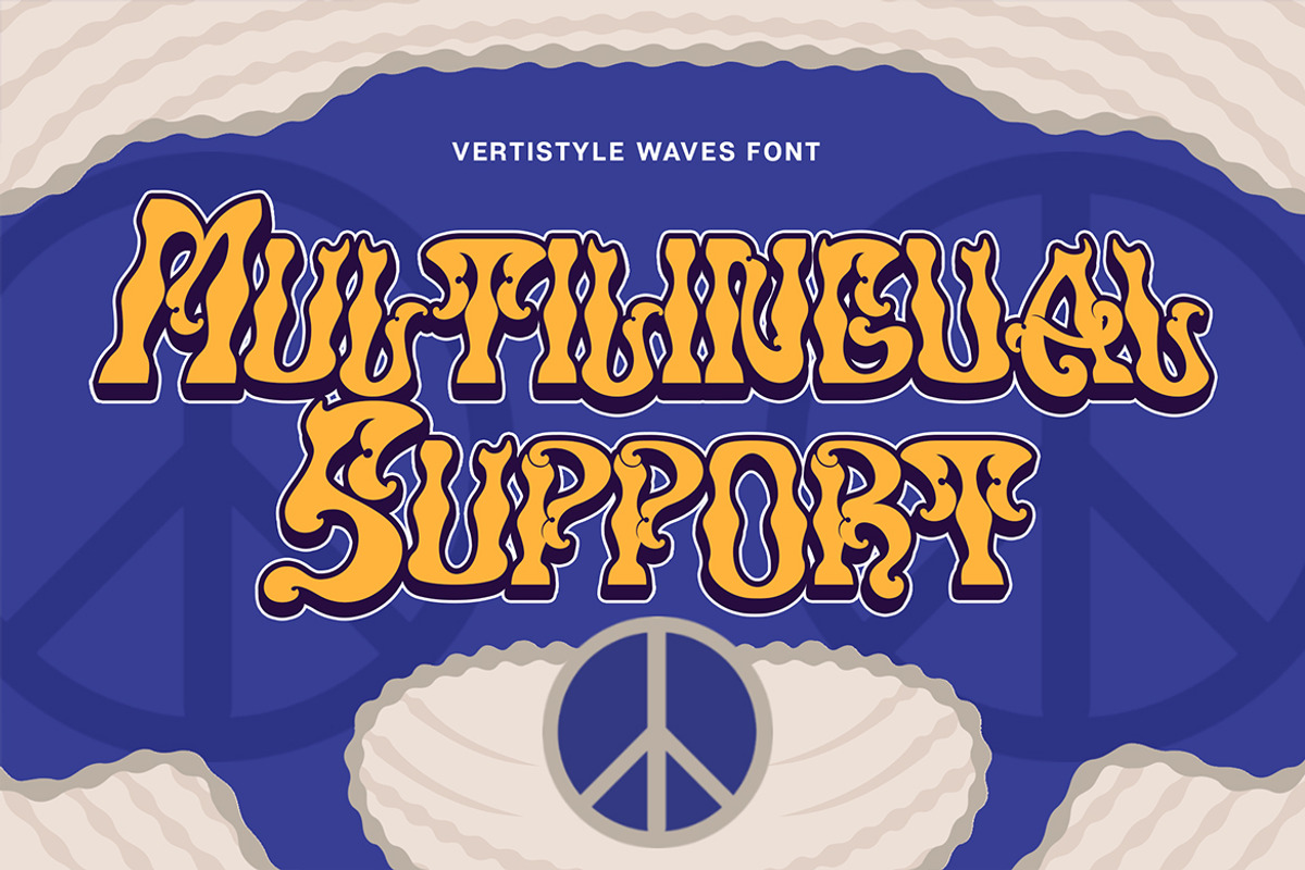 VERTISTYLE WAVES - Psychedelic Style, a Serif Font by Brightone (Photo 4 of 9)