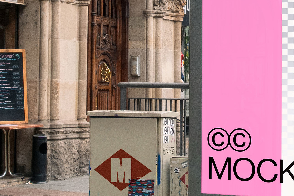 Barcelona Street Poster Mockup P010, an Advertising Mockup by CC Mockups (Photo 4 of 4)