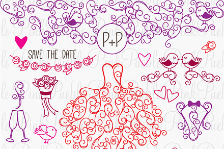 Vintage Wedding Stamps Ps Brushes preview 2