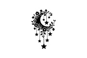Moon Hanging Silhouette Bundle, an Illustration by Gaye Art (Thumbnail 11 of 31)