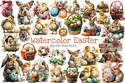 Watercolor easter Clipart, an Illustration by Designworld (Thumbnail 1 of 7)