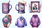 Purple Father's Day Clipart, an Illustration by Craft Nest (Thumbnail 2 of 4)