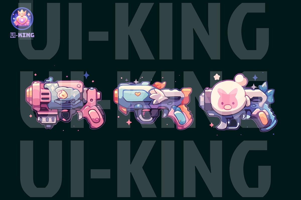 VECTOR GUNS UI, an Object Illustration by UI-KING