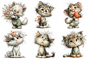 Whimsical Mother's Day Cats Clipart, an Illustration by Daily.Designs (Thumbnail 3 of 6)