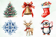Watercolor Whimsical Christmas PNG, an Illustration by Creative Art (Thumbnail 8 of 10)