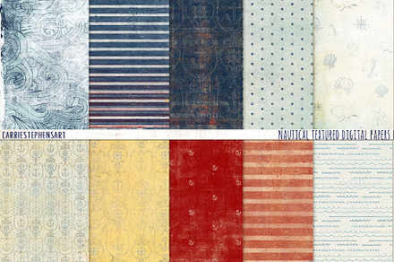 Nautical Digital Paper, Textured