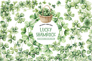 Watercolor Shamrock Clipart Bundle, an Illustration by TatiMockup (Thumbnail 1 of 4)