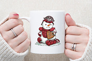 Christmas Baseball Snowman Clipart, an Illustration by Sublimation Artist (Thumbnail 6 of 6)