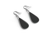 Black Drop Earring Jewelry 3D Model, an Object 3D Model by rebrandy (Thumbnail 2 of 9)