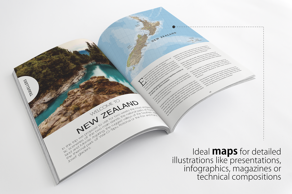 Australia and New Zealand map, a Work Illustration by Cartorical (Photo 4 of 8)