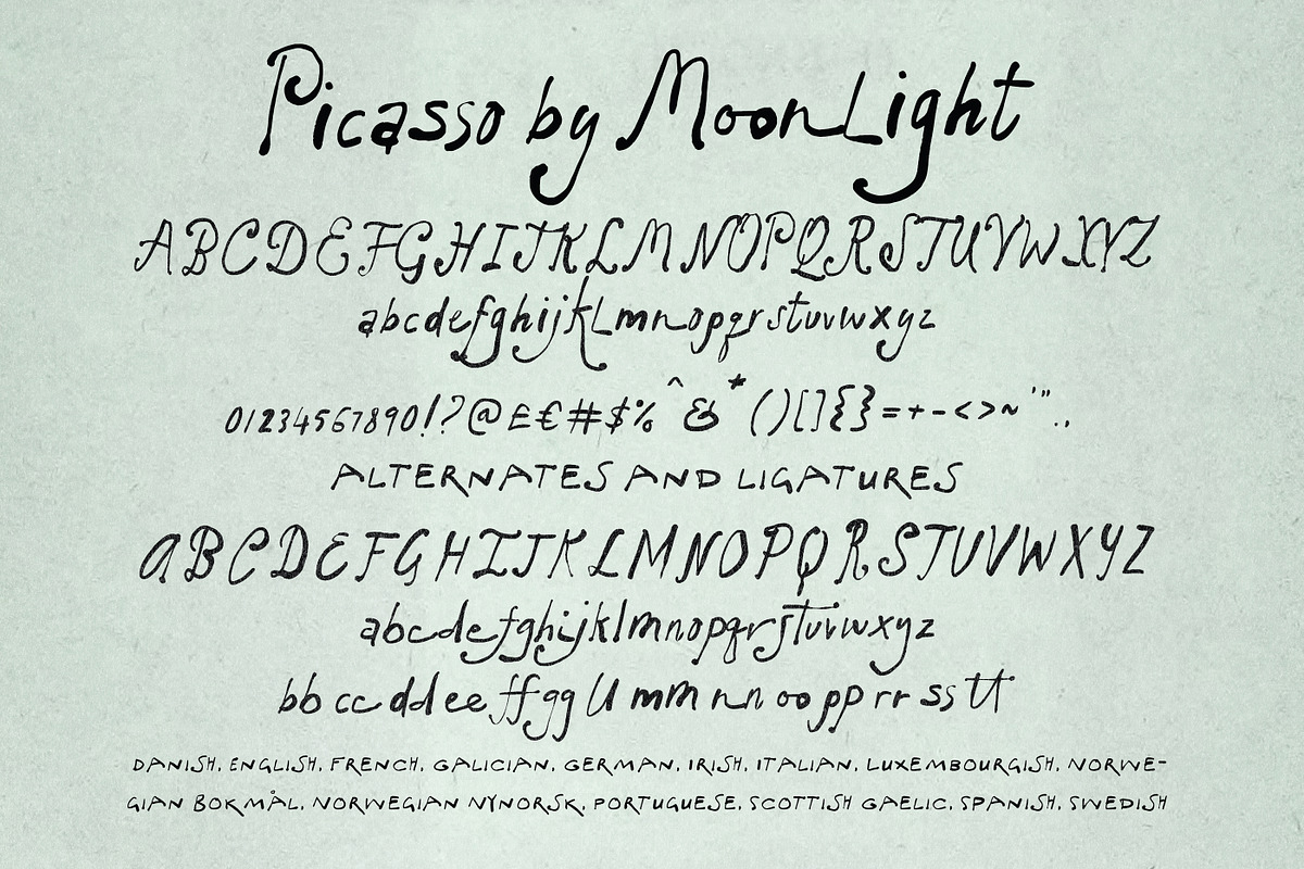Picasso by Moonlight Font Duo, a Handwritten Font by Nicky Laatz (Photo 16 of 17)