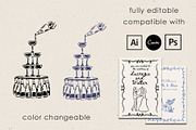 Whimsical Wedding Clipart, an Object Illustration by Teresa Art Store (Thumbnail 11 of 11)