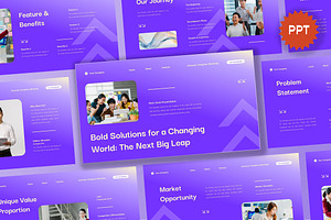 Purple Startup Company Powepoint, a Presentation Template by Aiyari Graphic