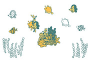 A set of patterns of tropical fish, a Pattern Graphic by BondarenkoNat (Thumbnail 4 of 4)