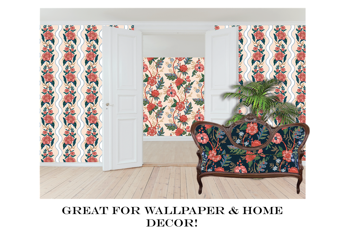 Boho Pattern Bundle - Indian Chintz, a Pattern Graphic by RachelStudio (Photo 9 of 10)