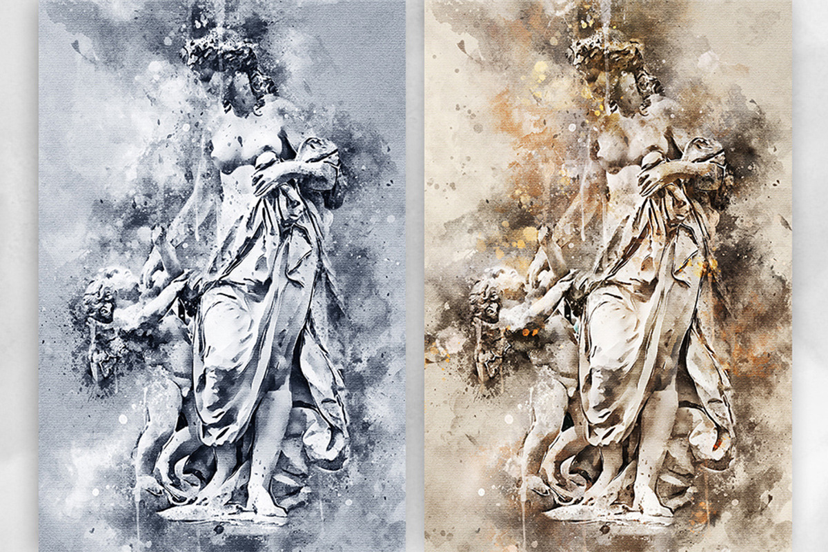 Splatter Watercolor Photoshop Action, an Action Add-On by GorynArt (Photo 14 of 20)