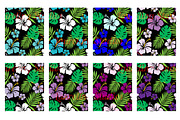 Tropical Hibiscus Background Pattern, a Pattern Graphic by Laureling Studios (Thumbnail 3 of 4)