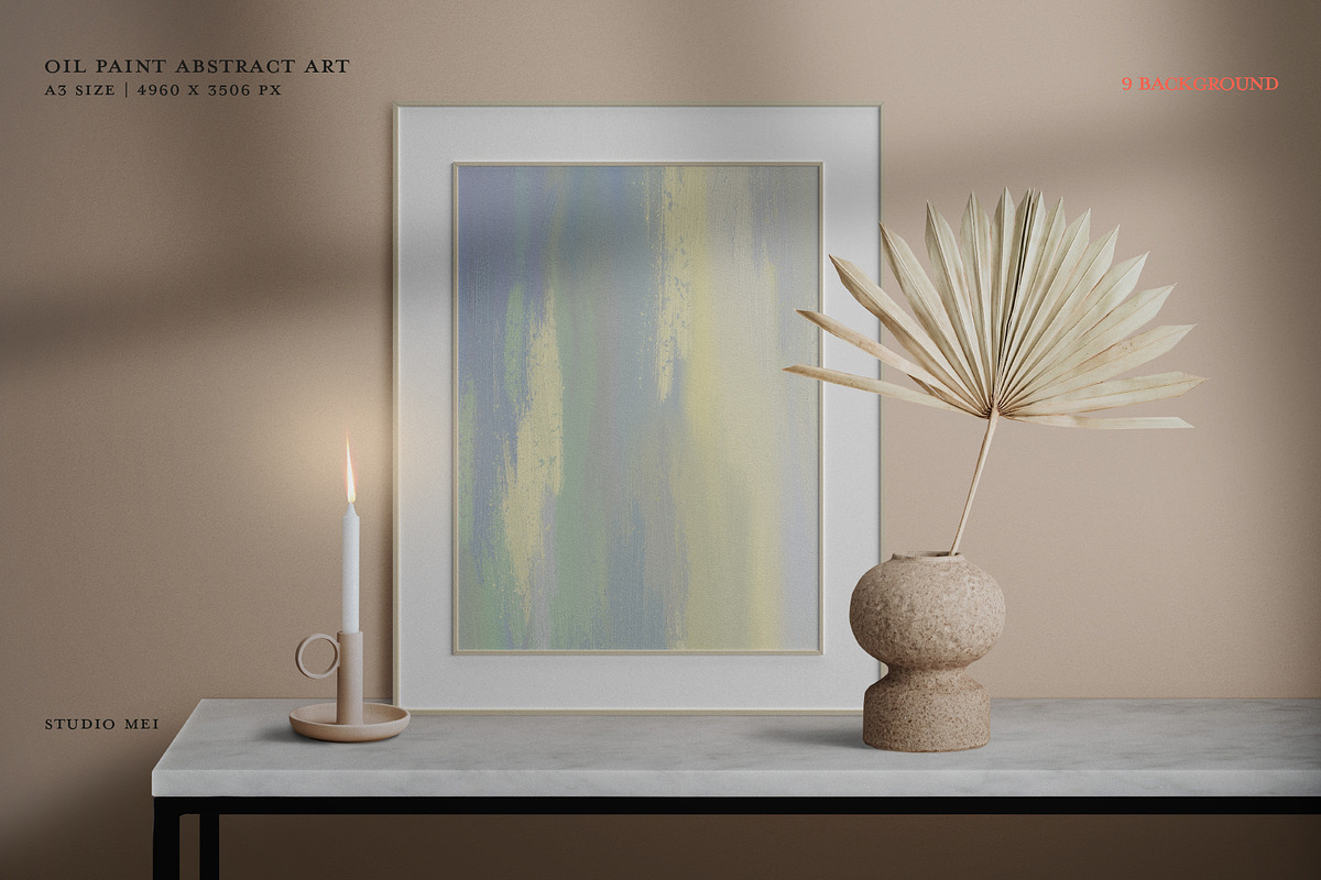 Oil paint abstract art background, a Texture Illustration by Studio Mei Design (Photo 5 of 8)