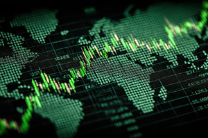 Global Stock Market Data Green Candl, a Photo by Pixeness Studio
