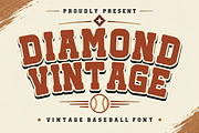 Diamond Vintage - Sports Font, a Slab Serif Font by Limited.studio (Thumbnail 1 of 5)