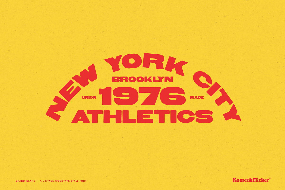 Grand Island - A Woodtype Font, a Sans Serif Font by Komet & Flicker (Photo 13 of 15)