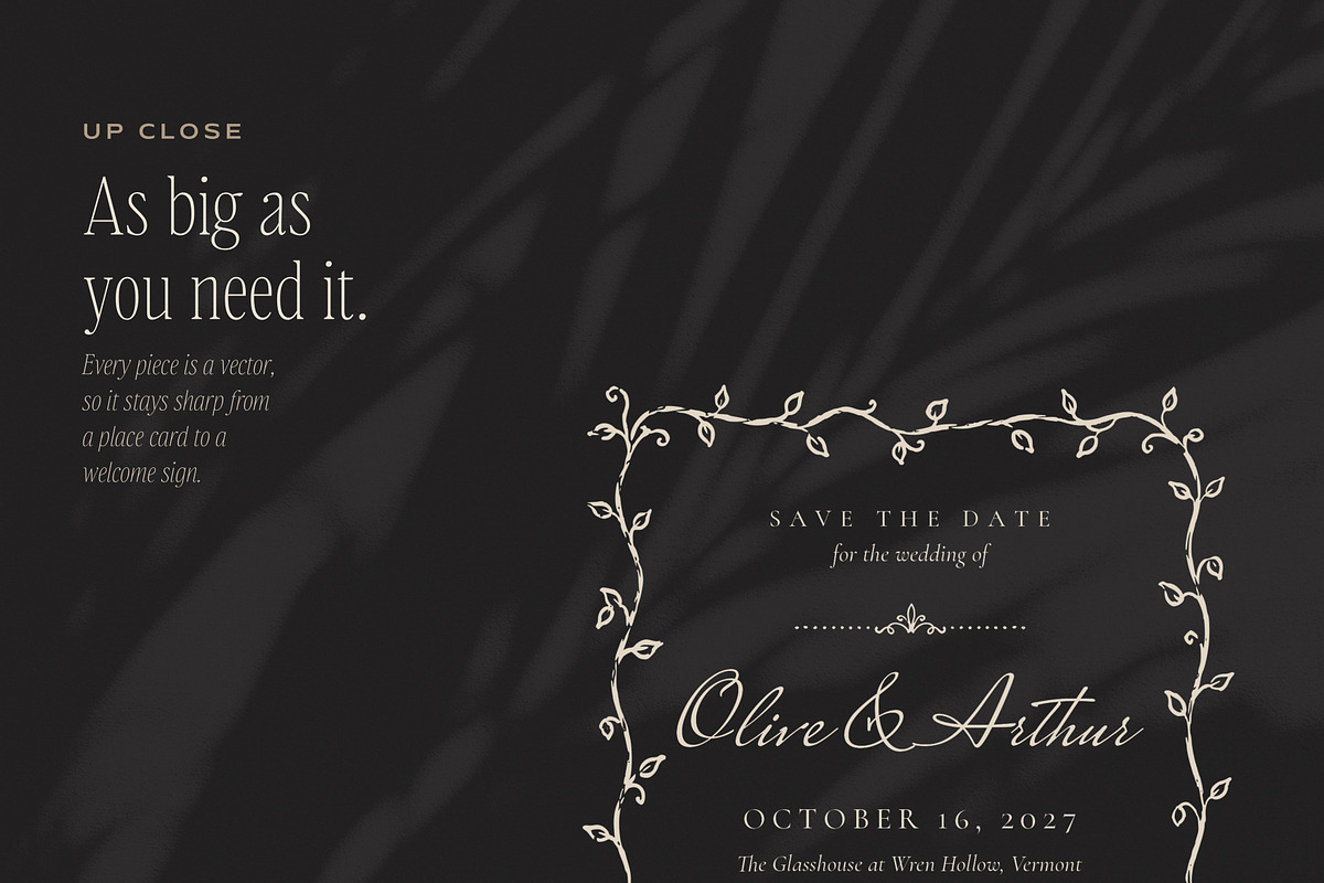 Floral Wedding Invite & Sign Creator, an Object Graphic by The October Creative (Photo 9 of 22)