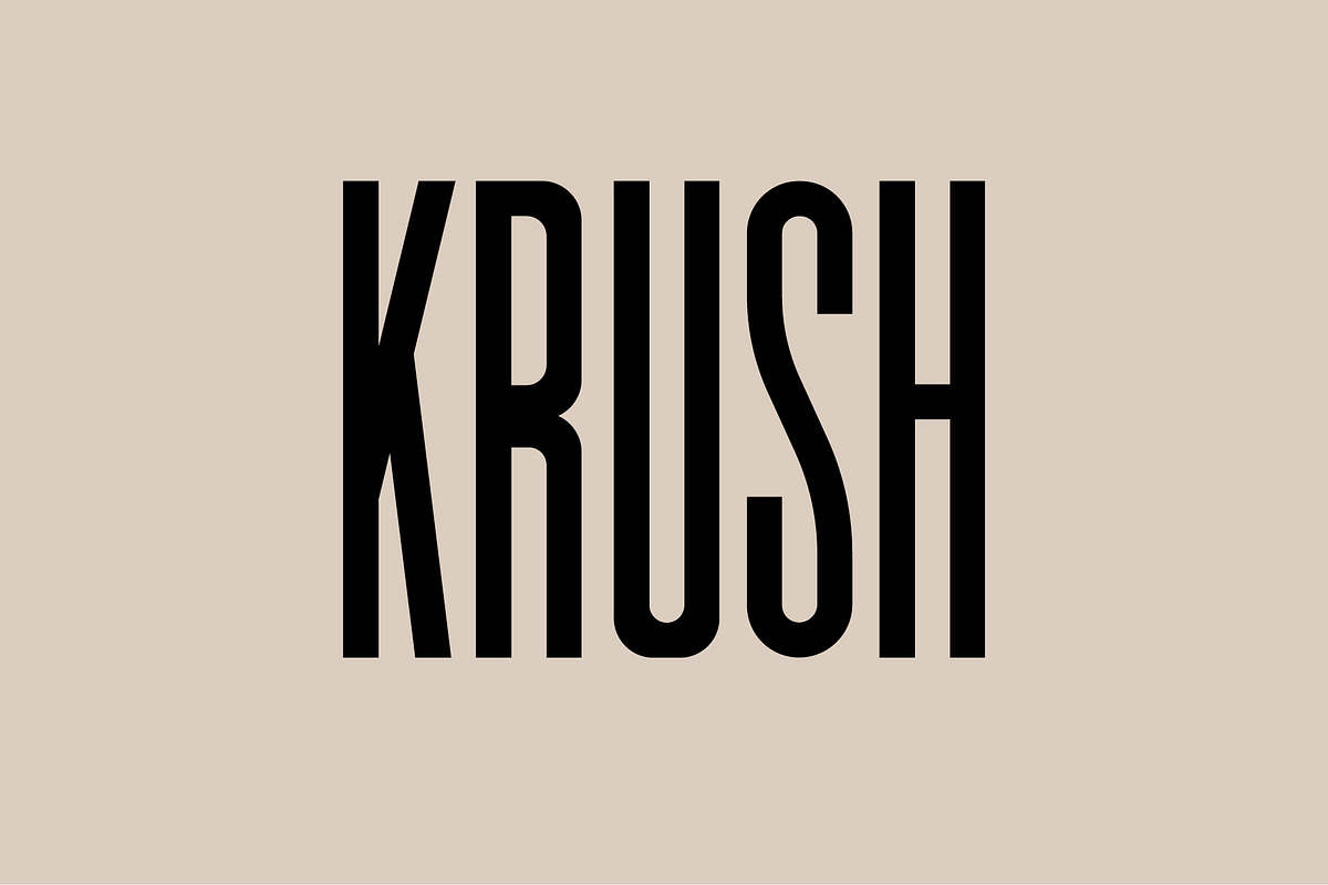Krush Font, a Sans Serif Font by Kreatif Supply (Photo 1 of 6)