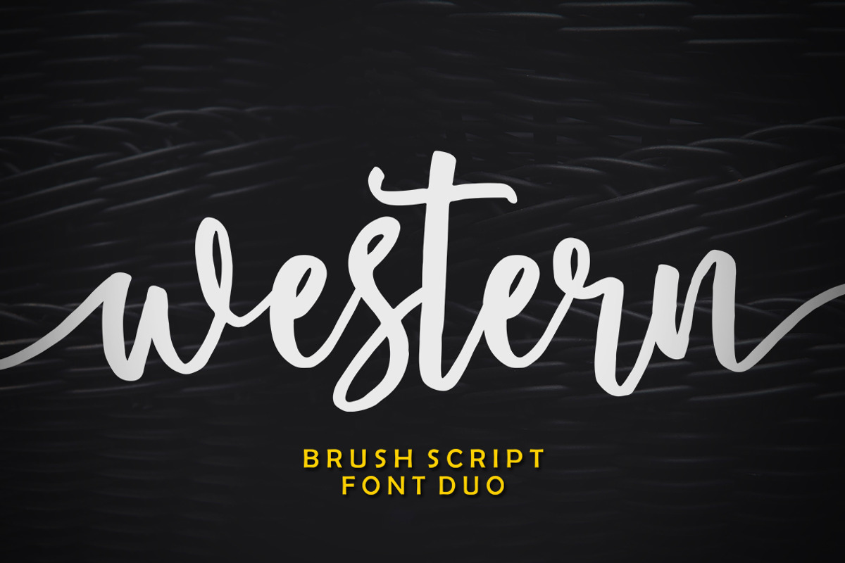 Western Brush Font Duo, a Handwritten Font by Soft Creative (Photo 1 of 7)