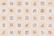 Board Game Icons Art Set, an Outline Icon by Prosymbols (Thumbnail 6 of 7)