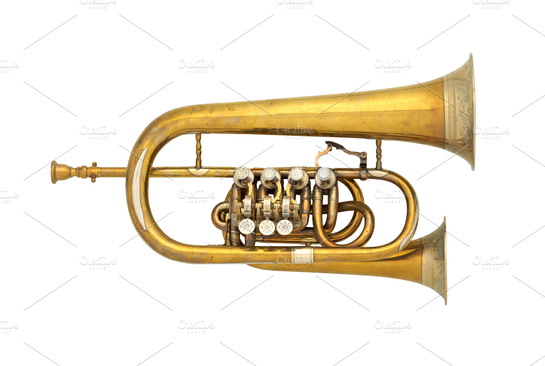 Old flugelhorn musical instrument, an Arts & Entertainment Photo by BOOCYS