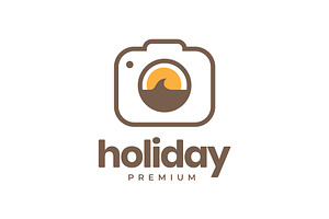 camera photography wave beach logo, a Branding & Logo Template by devastd