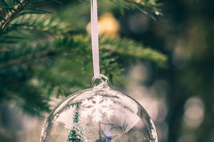Transparent cristalball with christm stock photo containing crystalball and