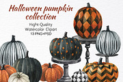 Watercolor halloween pumpkin clipart, an Object Graphic by yana.fefelova (Thumbnail 1 of 5)