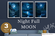 Full Moon Landscape - Print Wall Art, a Poster Template by MagicLove Creations (Thumbnail 1 of 8)