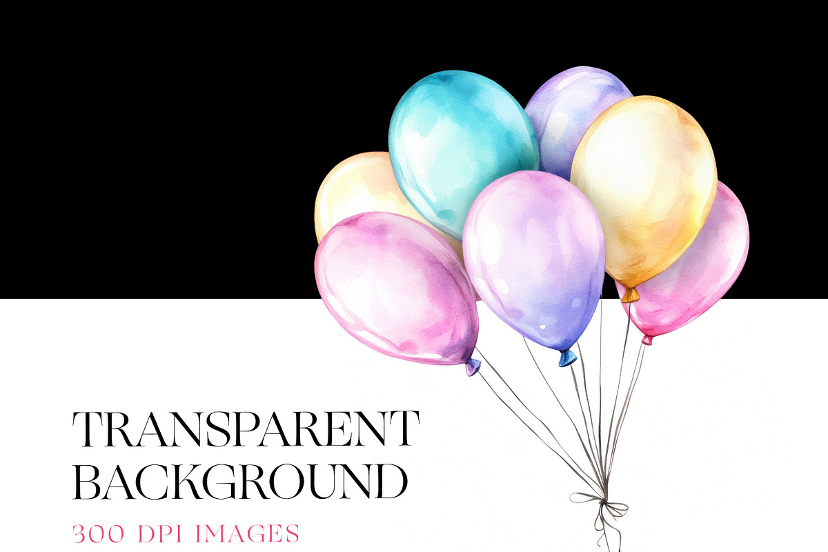 Balloon Clipart, Wedding Balloon PNG, an Object Illustration by BrushstrokeArtGB (Photo 7 of 9)
