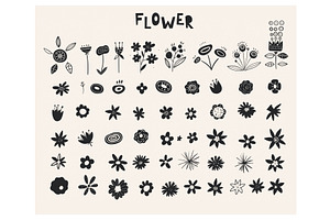 Plants Ink Rubber Stamp Graphics