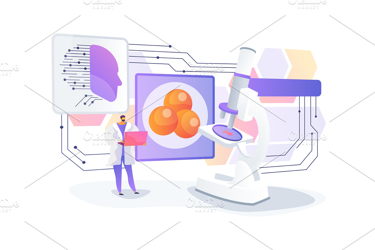 Advanced 3D Microscopy in Cellular, a Technology Illustration by Visual Generation