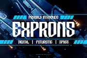 Exprons - Futuristic Space Font, a Sans Serif Font by Iqsiart Studio (Thumbnail 1 of 7)