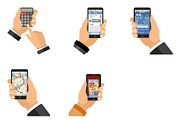 Hands with Smartphones, Calculator, an Education Illustration by TAlex (Thumbnail 7 of 7)