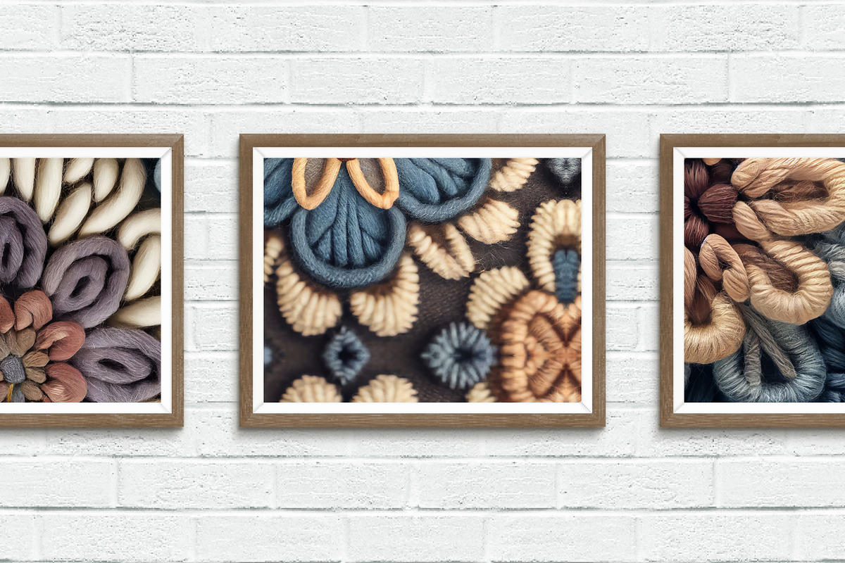 Chunky Wool Boho Flowers Textures, a Texture Graphic by Skritch Studio (Photo 4 of 7)