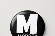 Round Button Pin Mockup, a Merchandise Mockup by Pixel Foundry (Thumbnail 2 of 4)