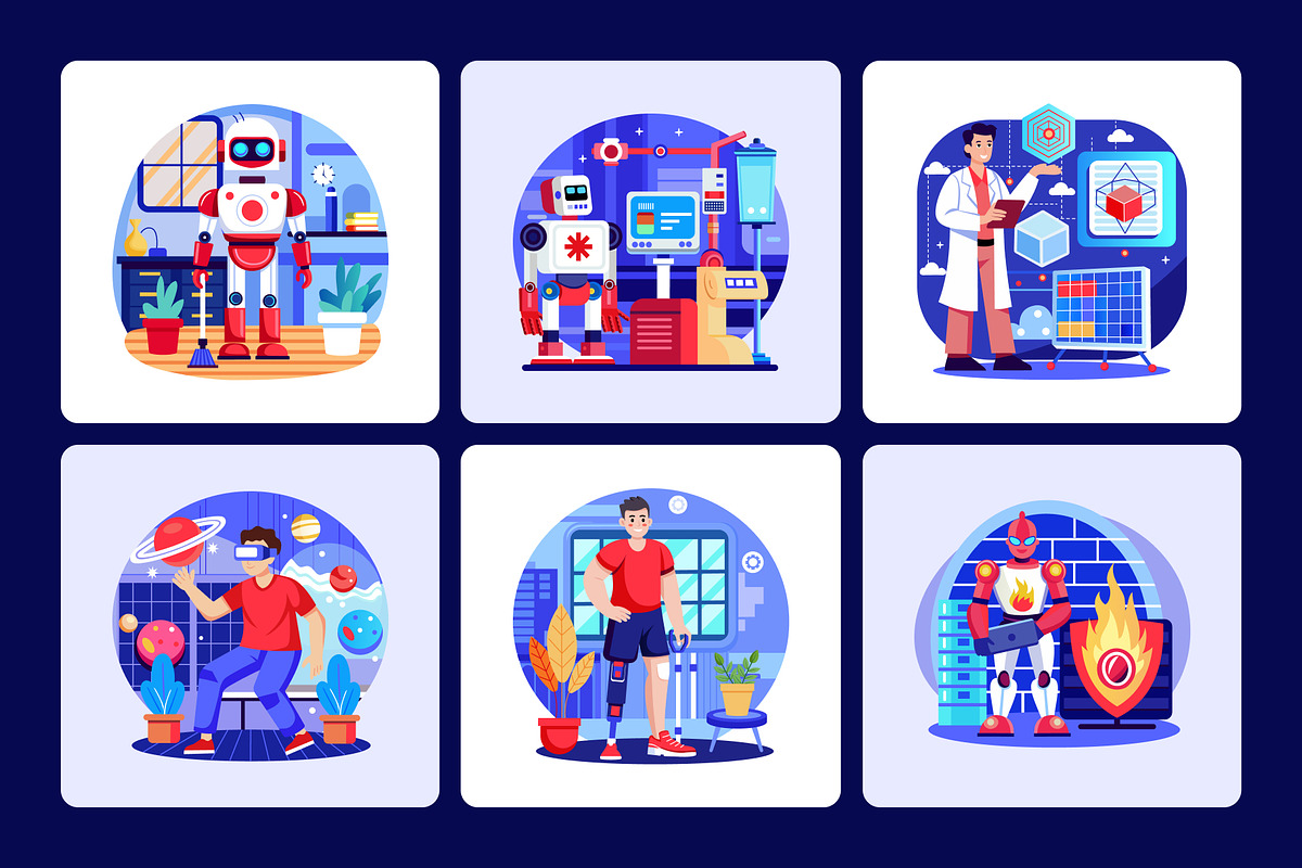 Artificial Intelligence Illustration, a Technology Illustration by Brickclay (Photo 5 of 13)
