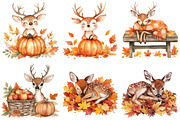 Autumn Cute Deer Sublimation Clipart, an Illustration by CitraGraphics (Thumbnail 4 of 6)