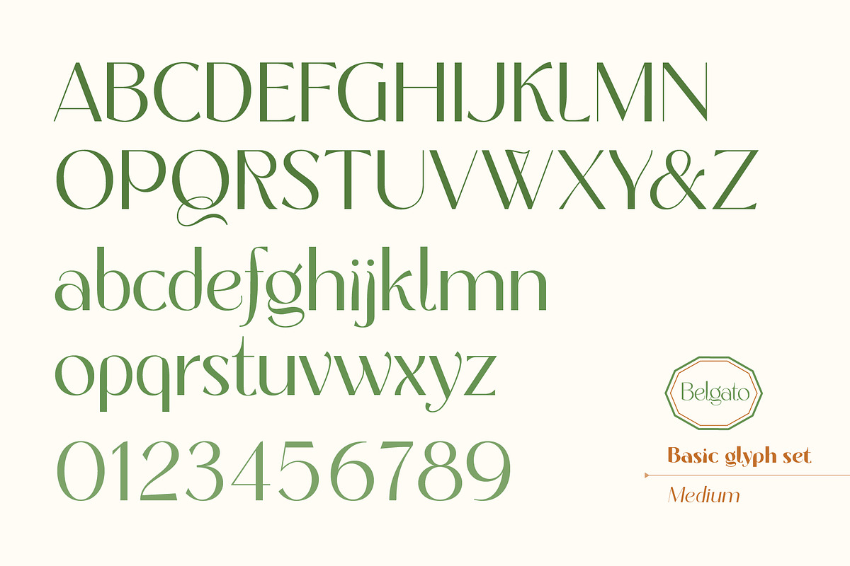 Belgato Elegant Vintage Font Family, a Serif Font by Molly Suber Thorpe (Photo 9 of 13)